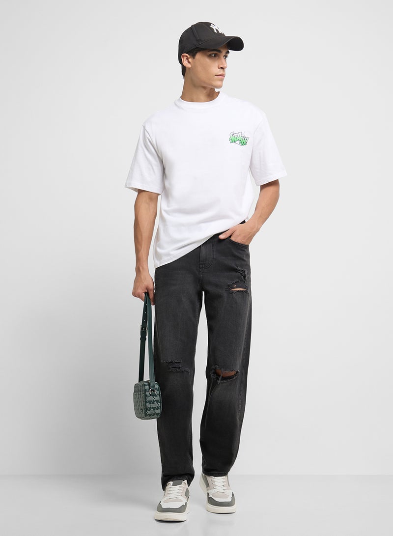 مارفل تيشيرت رجالي بقصة واسعة بياقة دائرية - Image 4