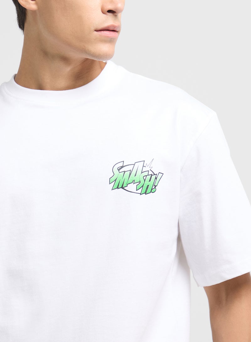 مارفل تيشيرت رجالي بقصة واسعة بياقة دائرية - Image 3