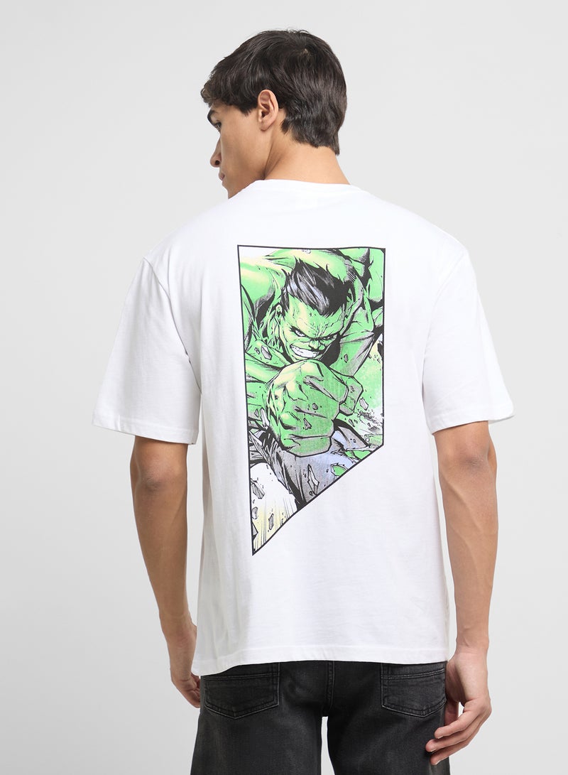 مارفل تيشيرت رجالي بقصة واسعة بياقة دائرية - Image 2