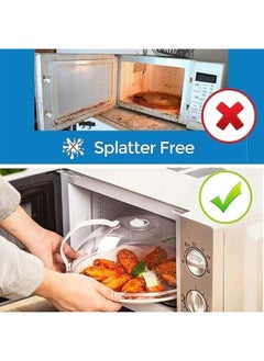 Generic Microwave Cover for Food Splatter, Microwave Splatter Cover BPA Free, Microwave Plate Cover Guard Lid with Handle, Microwave Food Cover Steam Vents Keeps Microwave Oven Clean  - Image 3