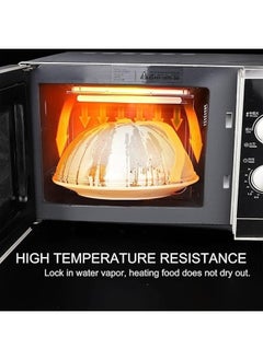 Generic Microwave Cover for Food Splatter, Microwave Splatter Cover BPA Free, Microwave Plate Cover Guard Lid with Handle, Microwave Food Cover Steam Vents Keeps Microwave Oven Clean  - Image 4