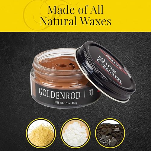 KELLYS Kelly's Goldenrod Shoe Polish 1.5 oz - Professional Leather Shoe Cream - Image 3