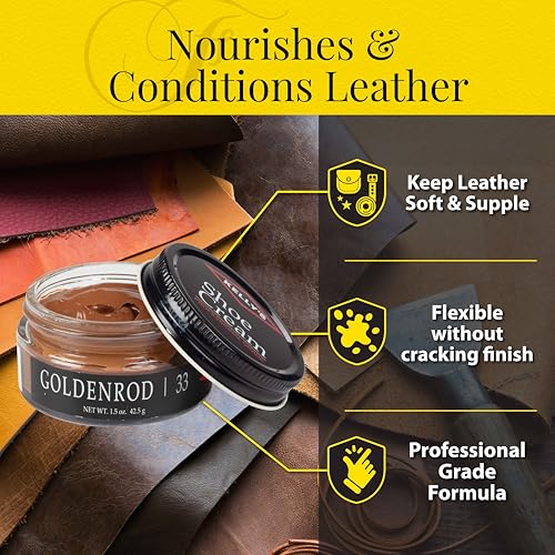 KELLYS Kelly's Goldenrod Shoe Polish 1.5 oz - Professional Leather Shoe Cream - Image 5