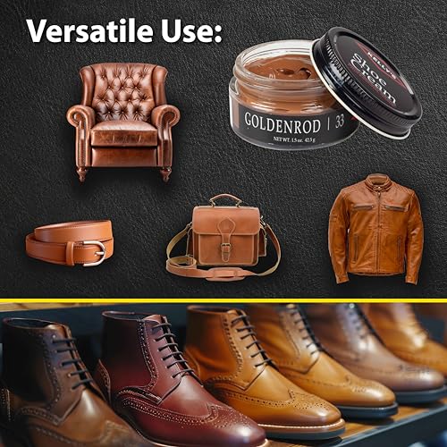 KELLYS Kelly's Goldenrod Shoe Polish 1.5 oz - Professional Leather Shoe Cream - Image 4