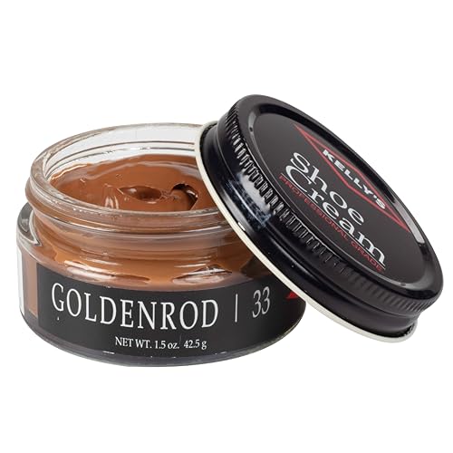 KELLYS Kelly's Goldenrod Shoe Polish 1.5 oz - Professional Leather Shoe Cream - Image 1