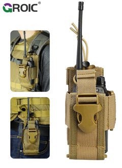 GROIC Radio Pouch, Radio Holster for Vest, Universal Walkie Talkie Holster Radio Holder for Duty Belt, Police Radio Holder Tactical Radio Pouch  - Image 1