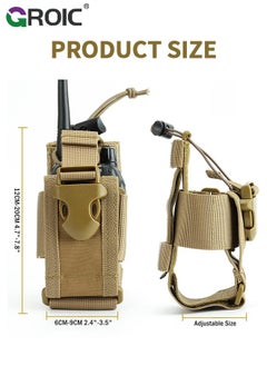 GROIC Radio Pouch, Radio Holster for Vest, Universal Walkie Talkie Holster Radio Holder for Duty Belt, Police Radio Holder Tactical Radio Pouch  - Image 2