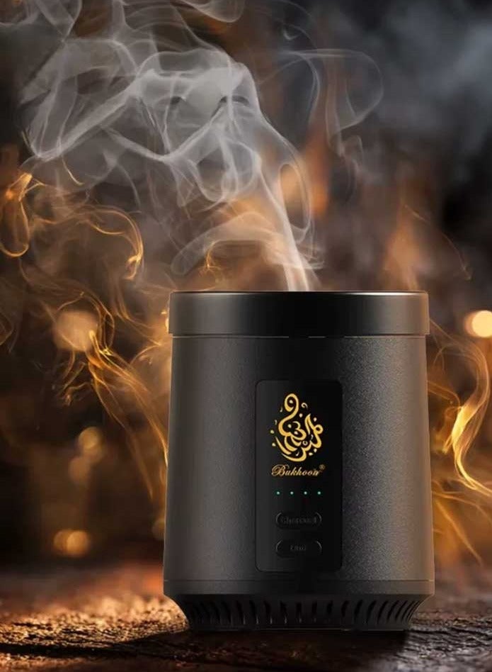 بخون مبخرة بخور مطورة، حامل بخور فحم إلكتروني عالي الجودة، أسود اللون - Image 2