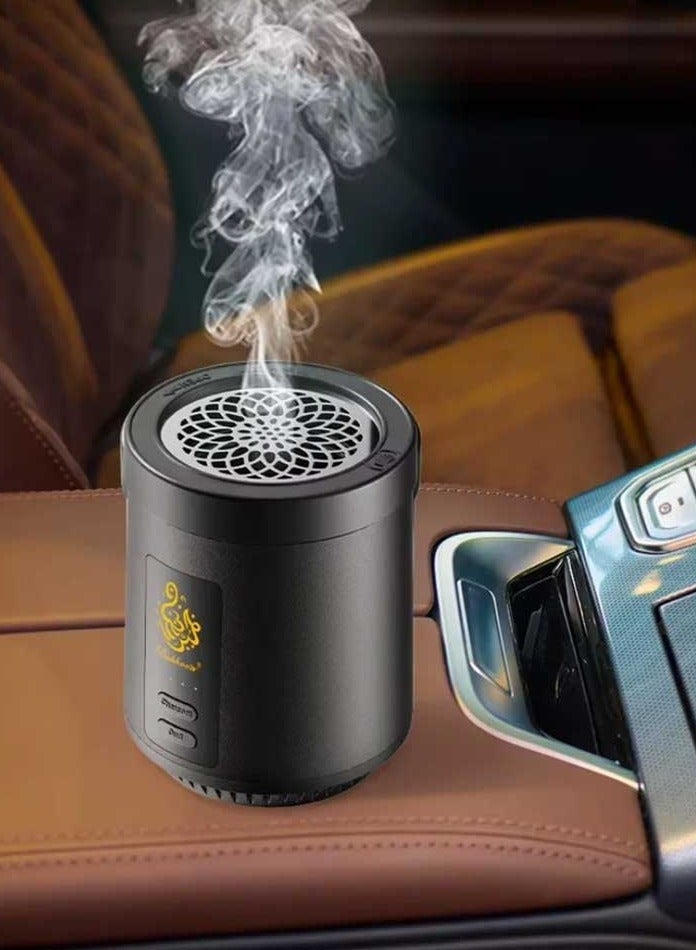 بخون مبخرة بخور مطورة، حامل بخور فحم إلكتروني عالي الجودة، أسود اللون - Image 3