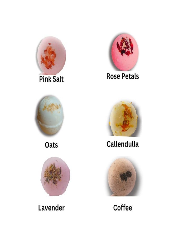 Aaranyam | Bath Bomb - Rose, Lavender, Pink Salt, Oats, Citurs |Refreshing hot water bath hydrating moisturizing enchanting Fizzy Aromatic Bath Bomb ( 75 g) each | Gift for women | Christams Party - Pack of 6 - Image 4