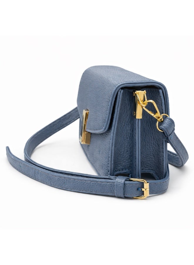 Elegant women's crossbody bag in pebbled leather - small handbag with internal zipper divider, suitable for occasions and travel - Image 4