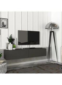 هومزمارت طاولة تلفاز ام دي اف أسود - 160×30×50 سم  - Image 1
