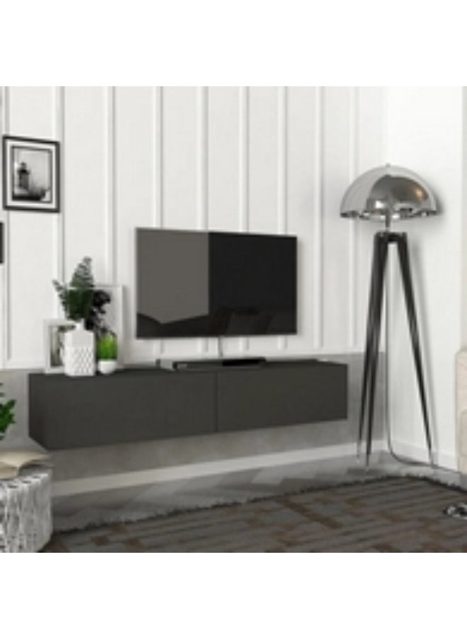 هومزمارت طاولة تلفاز ام دي اف أسود - 160×30×50 سم  - Image 4