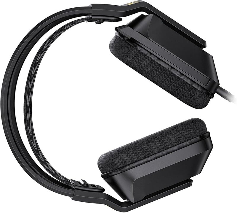 Black Gaming Headset with Microphone Soft Memory Foam Ear Cushions Volume Control Plug and Play for PC Laptop Game Console - Image 5