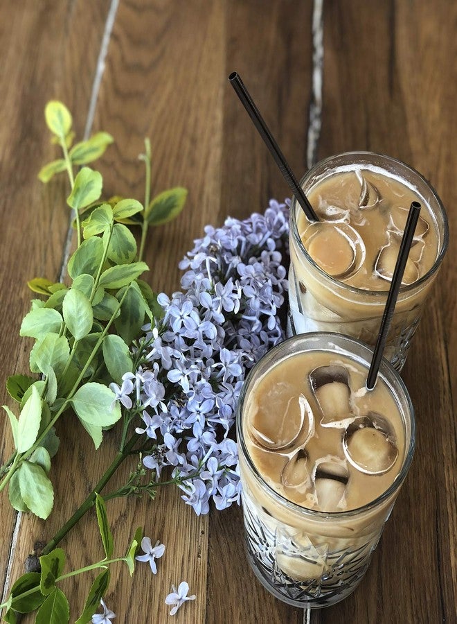 Hiware 12-Pack Black Stainless Steel Straws Reusable with Case - Metal Drinking Straws for 30oz and 20oz Tumblers Dishwasher Safe, 2 Cleaning Brushes Included - Image 5