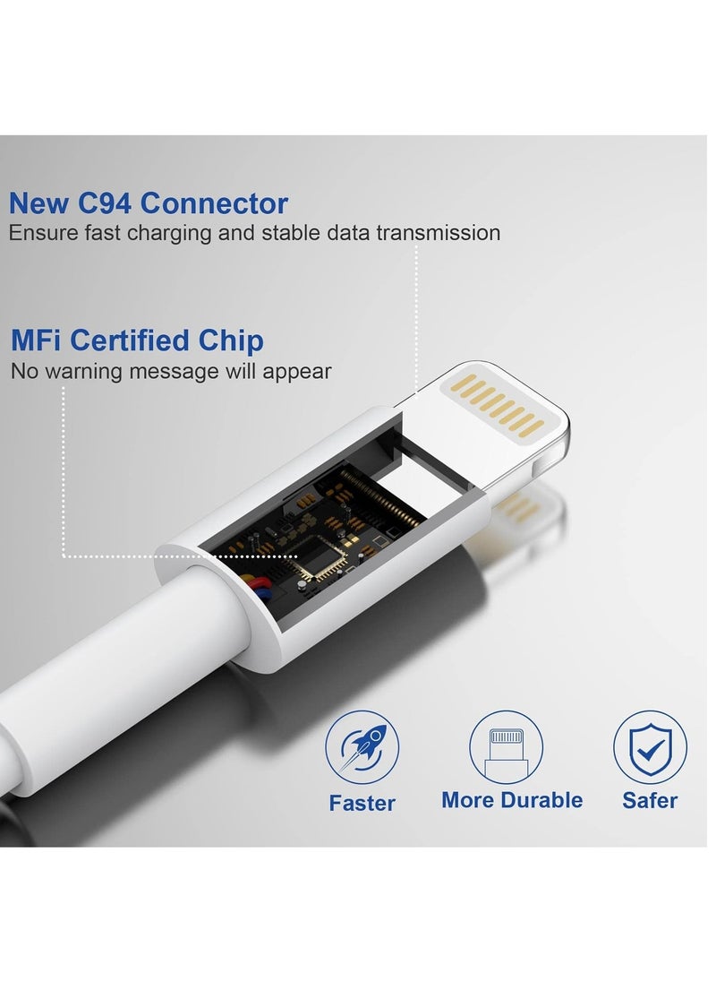 ELTRAZONE "Fast Charge Essential: USB-C Power Adapter with Type-C to Lightning Cable 20W in White"  - Image 2