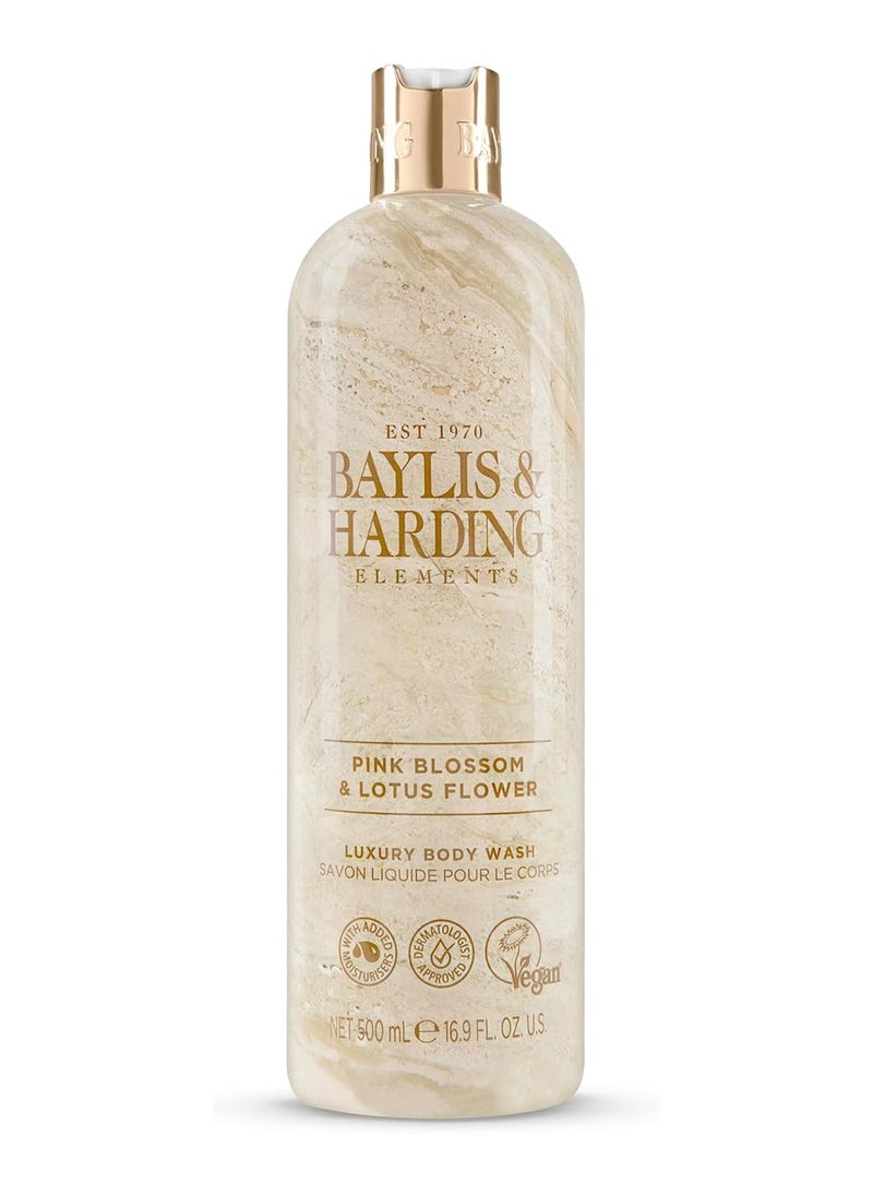 Baylis & Harding Baylis and Harding Elements Pink Blossom and Lotus Flower Body Wash 500 ml  - Image 1