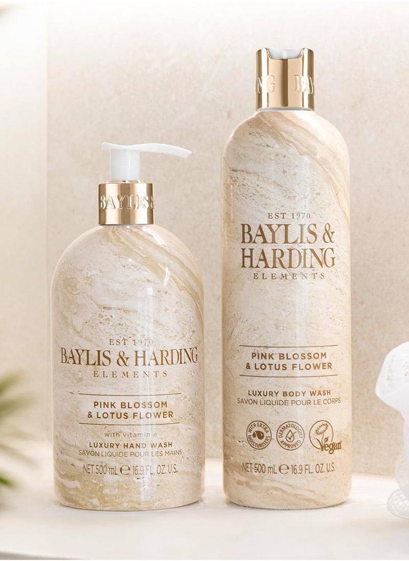 Baylis & Harding Baylis and Harding Elements Pink Blossom and Lotus Flower Body Wash 500 ml  - Image 4