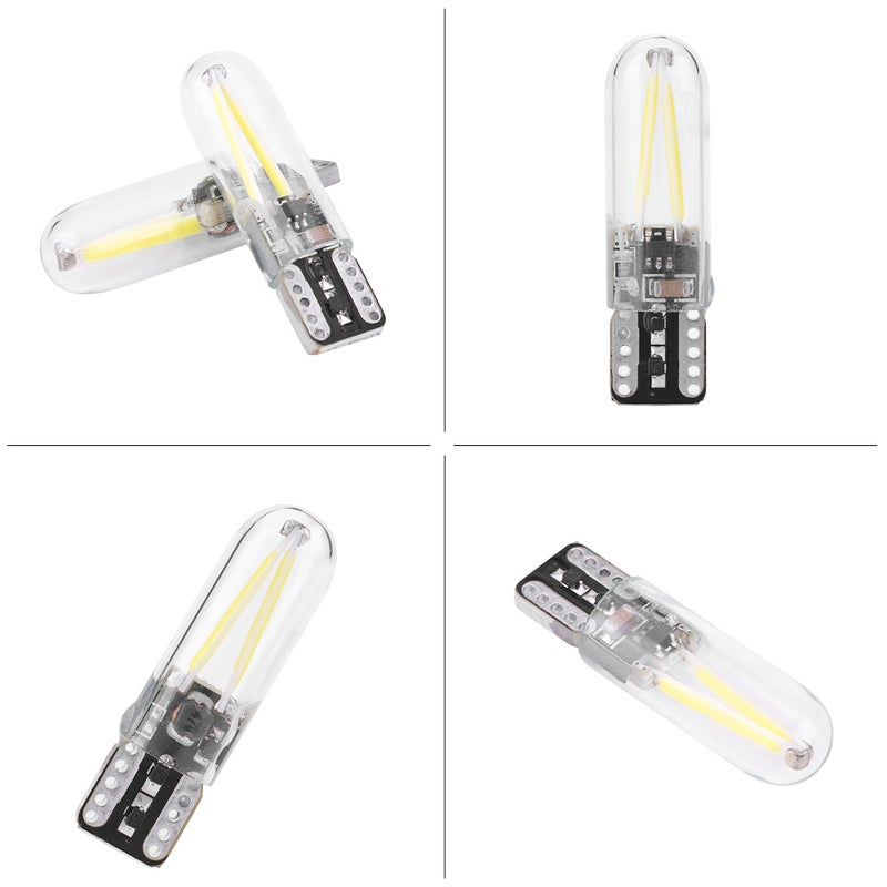 Pair of 8-28V W5W T10 Glass COB Filament LED Car Reading DRL Turn Signal LED Bulb White Light - Image 2