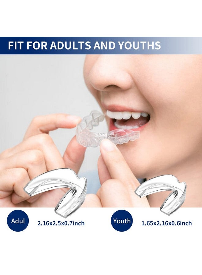 NEATEETH Glorysmile Mouth Guard For Clenching Teeth At Night, Upgraded Night Guards For Teeth Grinding, Pack Of 8 Moldable Mouth Guard Stops Bruxism And Teeth Clenching 2 Sizes With Two Travel Cases  - Image 3