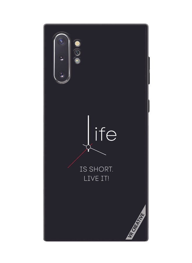 VR CREATIVE Protective Case Cover For Samsung Galaxy Note10 Plus 5G Life Is Short Design Multicolour - Image 1