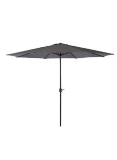 LIVING ACCENTS 8-Ribs Durable Steel Construction Pole Umbrella Dark Grey 15 x 15 x 172 cm HDP-135GREY 
