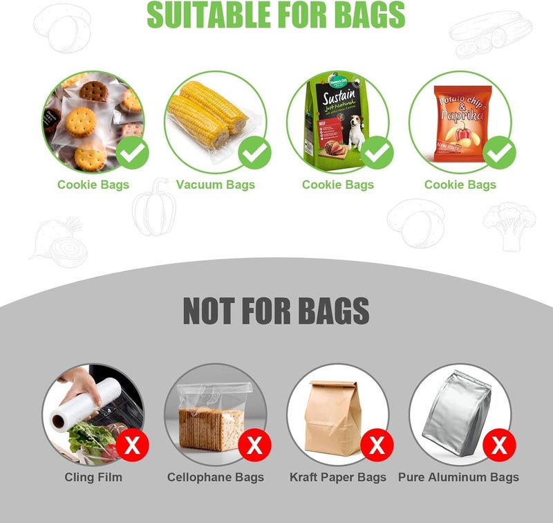 Kcyuowq Mini Bag Sealer, Upgraded 2 in 1 Small Bag Sealer Heat Seal with Cutter, Rechargeable Magnetic Chip Bag Sealer Heat Seal, Portable Resealer Machine for Snack Plastic Bags & Food Storage Travelï¼ˆWhiteï¼‰ - Image 5