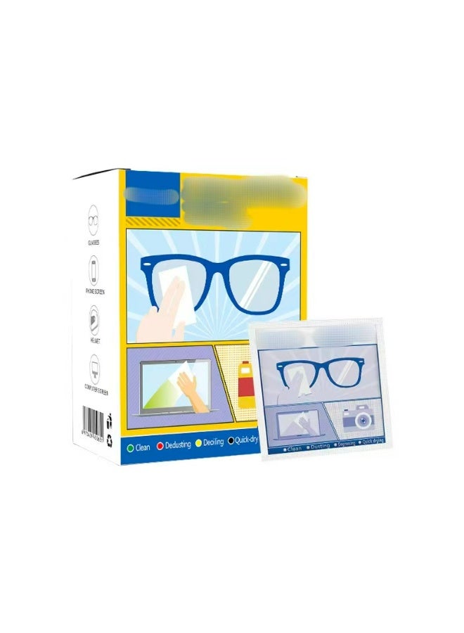 100pcs Lens Cleaning Wipes Metal Jewelry Wipes Anti Fog Glasses Wipes Mobile Phone Screens And Disposable Eyeglass Cloths - Image 1