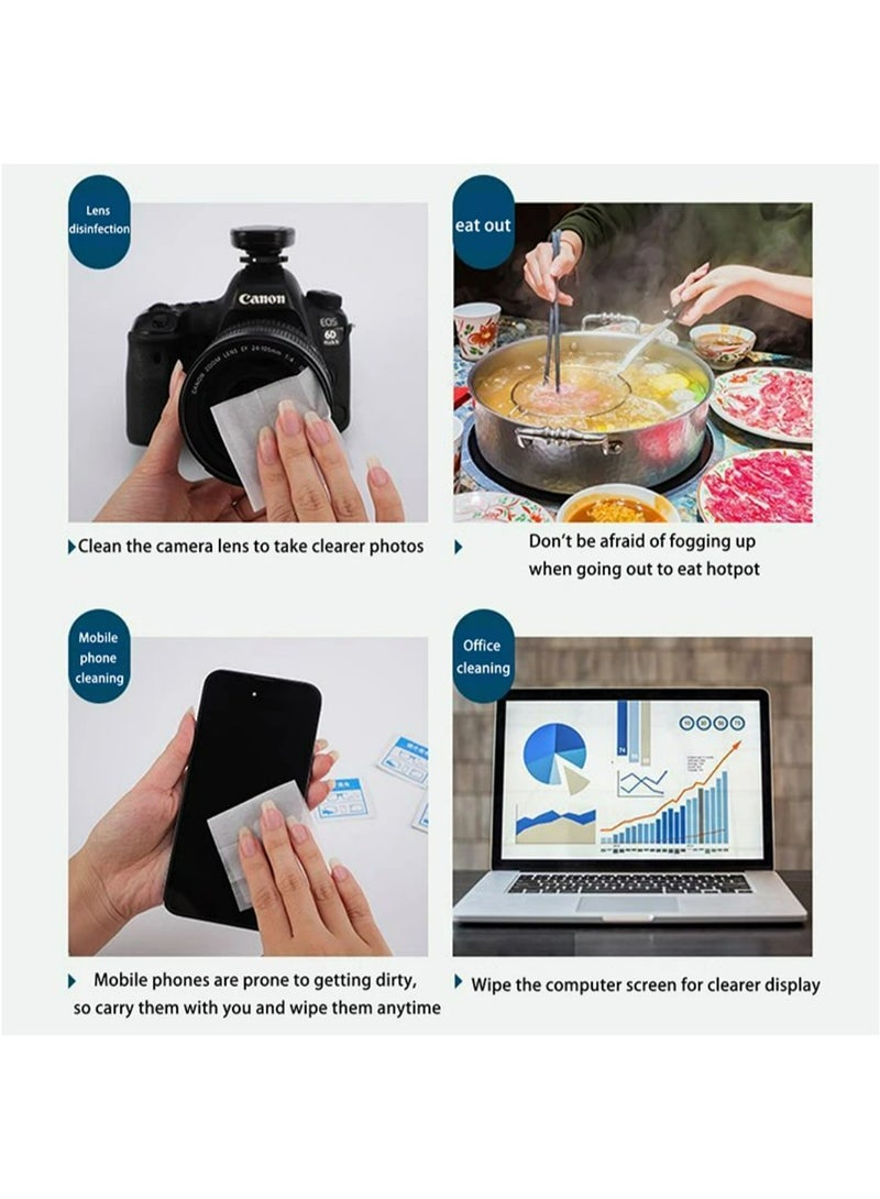 100pcs Lens Cleaning Wipes Metal Jewelry Wipes Anti Fog Glasses Wipes Mobile Phone Screens And Disposable Eyeglass Cloths - Image 5