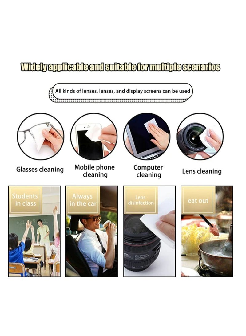 100pcs Lens Cleaning Wipes Metal Jewelry Wipes Anti Fog Glasses Wipes Mobile Phone Screens And Disposable Eyeglass Cloths - Image 3