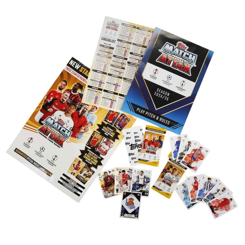 Topps 202425 مجموعة بطاقات توبس ماتش أتاكس لدوري الأبطال - ألبوم مع 27 بطاقة 2 ليرة - Image 2