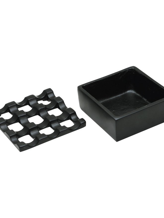 RAJ Square 9 Holes Ash Tray - Black - Image 4