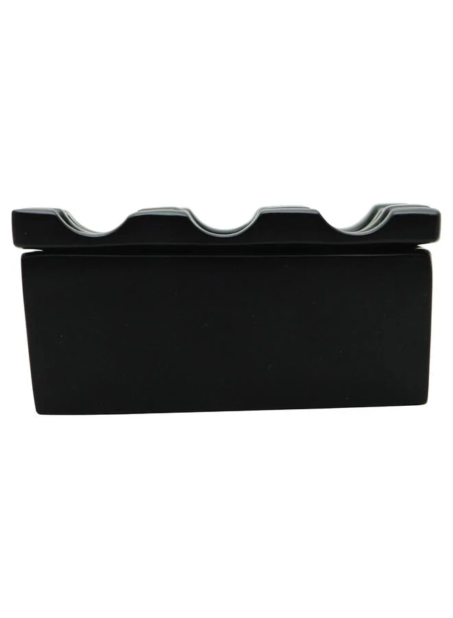 RAJ Square 9 Holes Ash Tray - Black