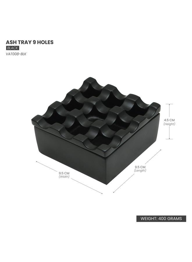 RAJ Square 9 Holes Ash Tray - Black - Image 5