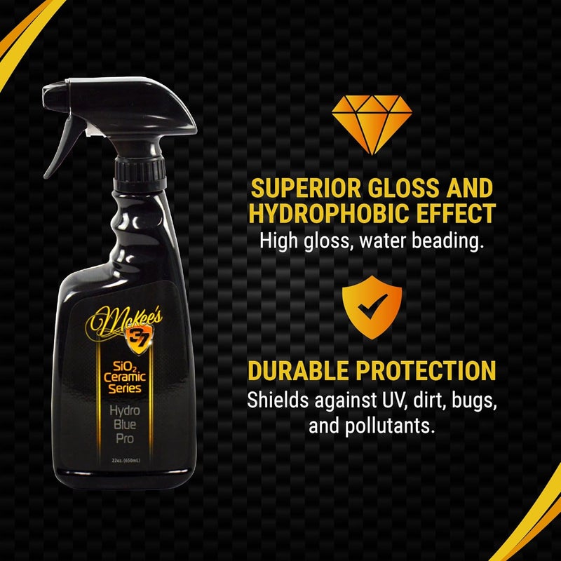 Narrow & wide space compatible - Hydro Blue Pro Sio2 Coating - Advanced Yet Easy Spray on Rinse Off Ceramic Coating for Enhanced Shine & Hydrophobic Protection (22 oz) Modern color selections - Image 2