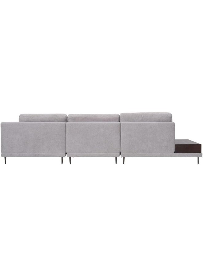 Comfynest Comfynest Hamburg Fabric 3Seater Corner Sofa Warm With 2 Years Warranty 521X155X100Cm Grey - Image 4