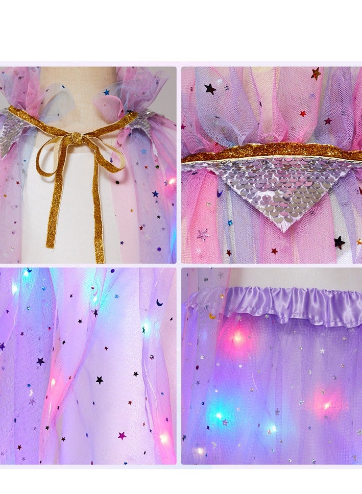 Pink-Set of 10pcs Princess Lighted up  Pink Costume Cosplay Party Dress up for Girl - Image 5