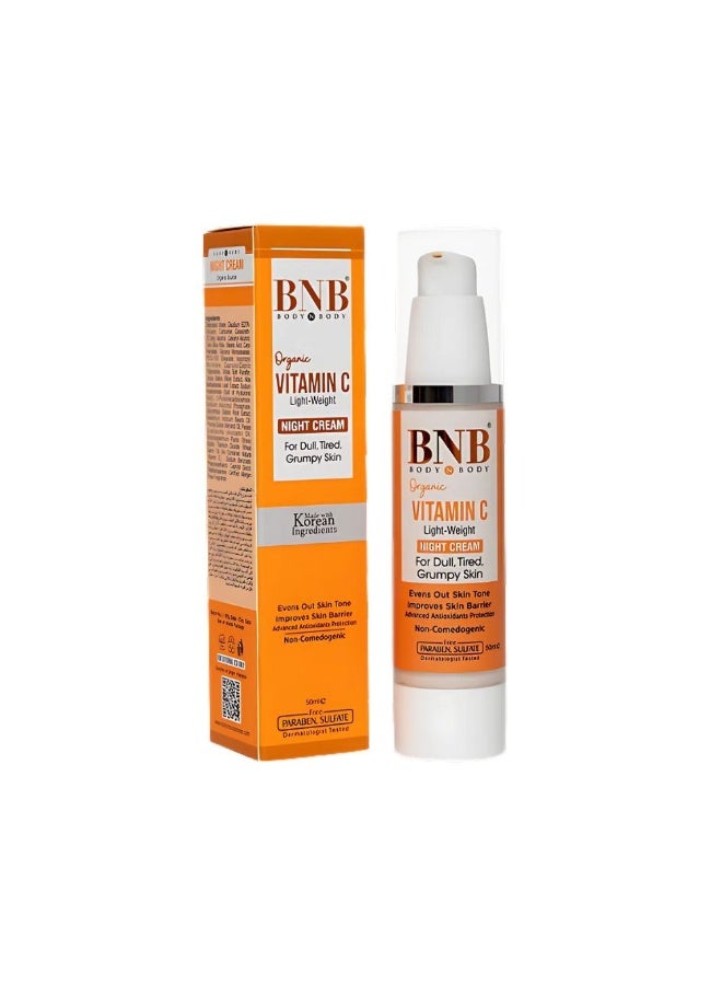 بي ان بي كريم بي إن بي الليلي بفيتامين سي - لتفتيح البشرة وإصلاحها