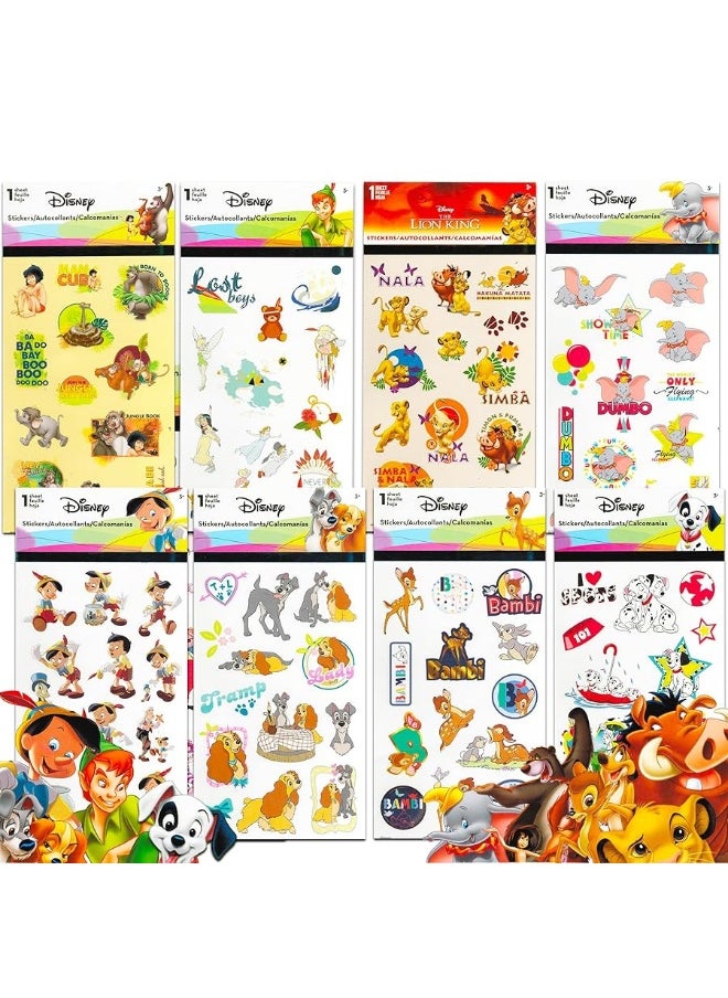 Artist Unknown Classic Disney Stickers Party Favors Mega Assortment ~ Bundle Includes 16 Disney Sticker Sheets Featuring Bambi, 101 Dalmatians, Lion King, Jungle Book, Pinocchio, and More (Over 200 Stickers!)  - Image 4