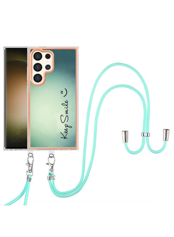 S-TOP Case For Samsung Galaxy S24 Ultra 5G Electroplating Dual-side IMD Phone Case with Lanyard - Image 2