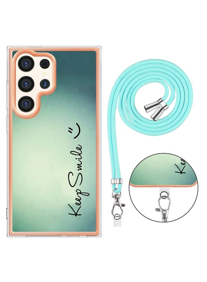 S-TOP Case For Samsung Galaxy S24 Ultra 5G Electroplating Dual-side IMD Phone Case with Lanyard - Image 4