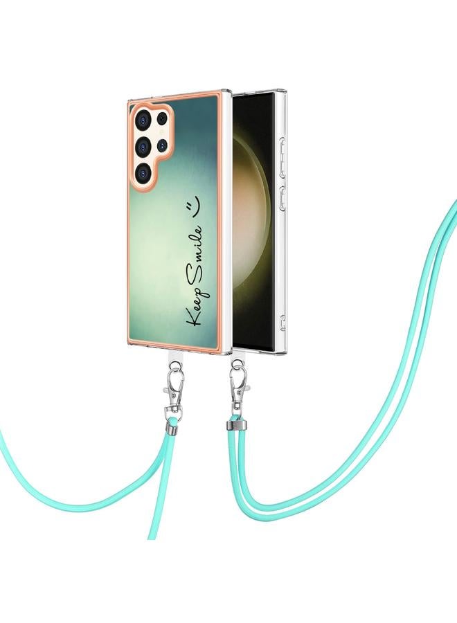 S-TOP Case For Samsung Galaxy S24 Ultra 5G Electroplating Dual-side IMD Phone Case with Lanyard - Image 1