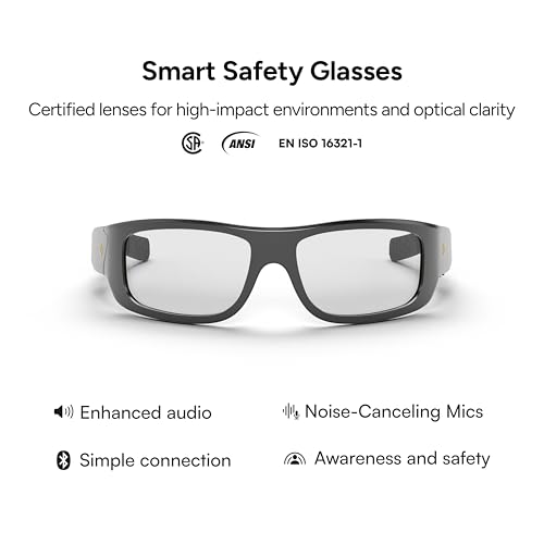 Lucyd Armor Smart Safety Glasses for Men & Women, TR90 Frame, Bluetooth Smart Safety Glasses with Light Adaptive Lenses, Open Ear Speakers & Microphone - ANSI Z87.1 (Standard) - Image 2