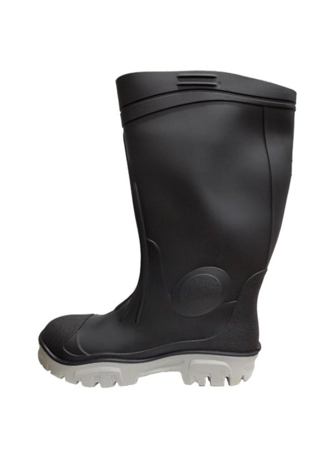 Workman - with Steel Toe | Heavy Duty -Waterproof, Durable & Slip-Resistant for Industrial Use | Gumboots for Men | Black | Size-41 - Image 1