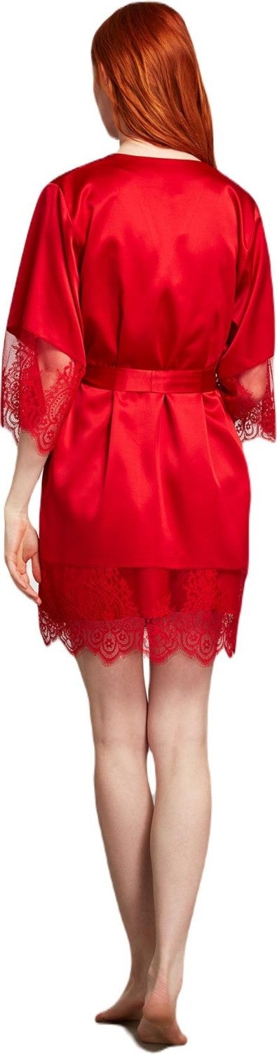 Penye Mood Satin Lace Robe  - Image 3