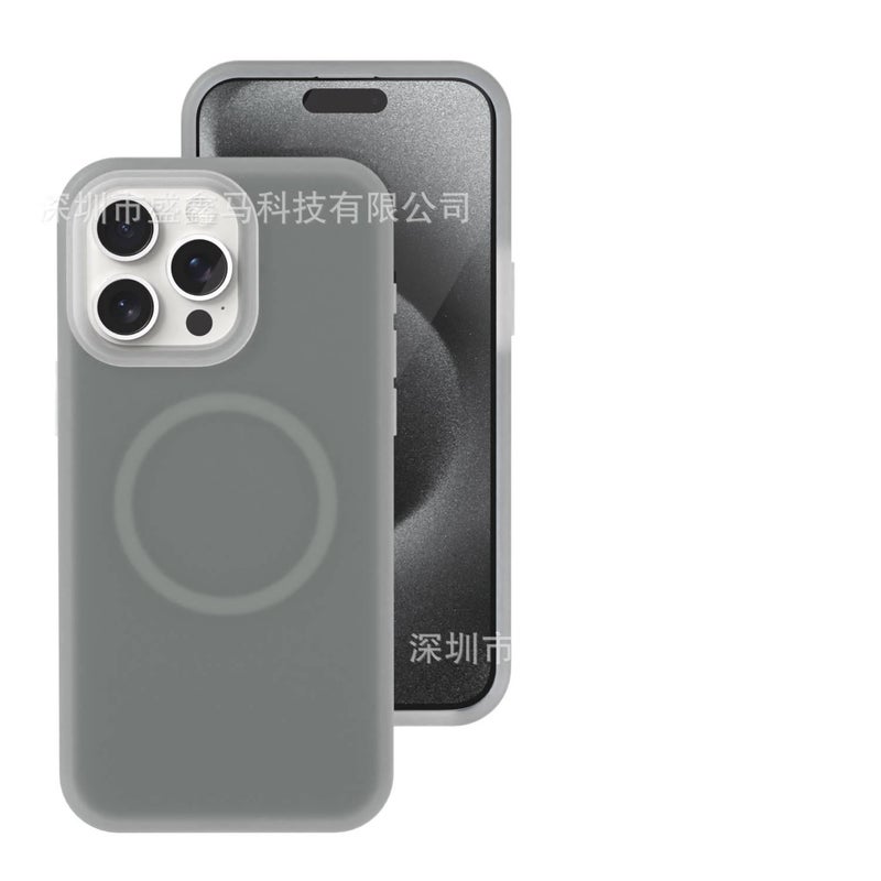 MagSafe Case | Cover for iPhone 17 / 17 Air / 17 Pro / 17 Pro Max | Solid Color | Silicone | Gray - Image 1