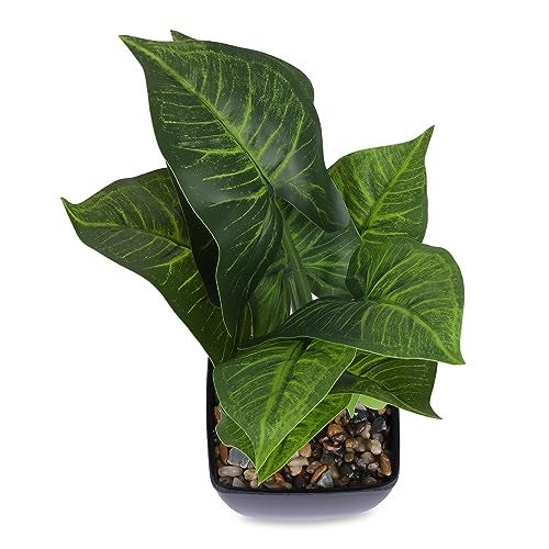 Kuber Industries Artificial Plants for Home Décor|Natural Looking Indoor Fake Plants with Pot|Artificial Flowers for Decoration (Green) - Image 4
