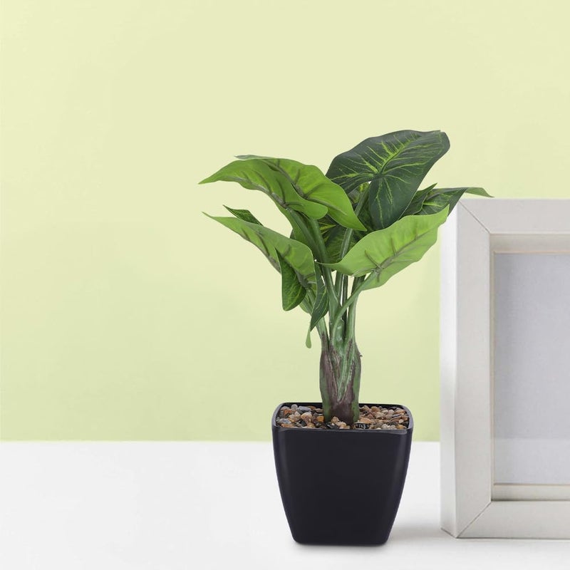 Kuber Industries Artificial Plants for Home Décor|Natural Looking Indoor Fake Plants with Pot|Artificial Flowers for Decoration (Green) - Image 2