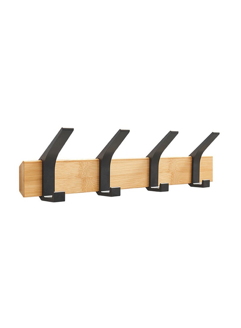 SYOSI Wooden Coat Rack Wall Mounted, Aluminum Wall Mounted Coat Hook Wall Mounted Coat Rack Home Decor Coat Hook Durable Wooden Wall Coat Rack Wall Decor Coat Rack for Hanging Coats, Hats, Bags, Keys  - Image 1