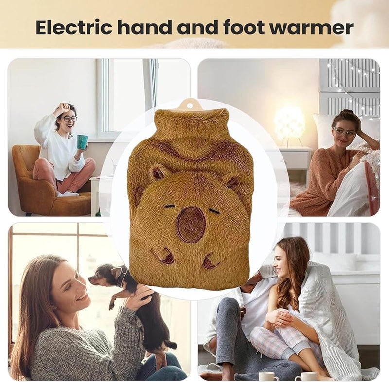 Capybara Shaped Hot Water Bag 1000ml For Neck Back Pain Relief Men Women Kids - Image 5